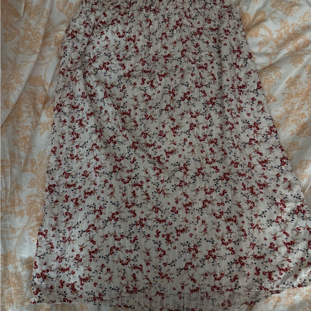 Old Navy Red Midi A-line Skirt Casual